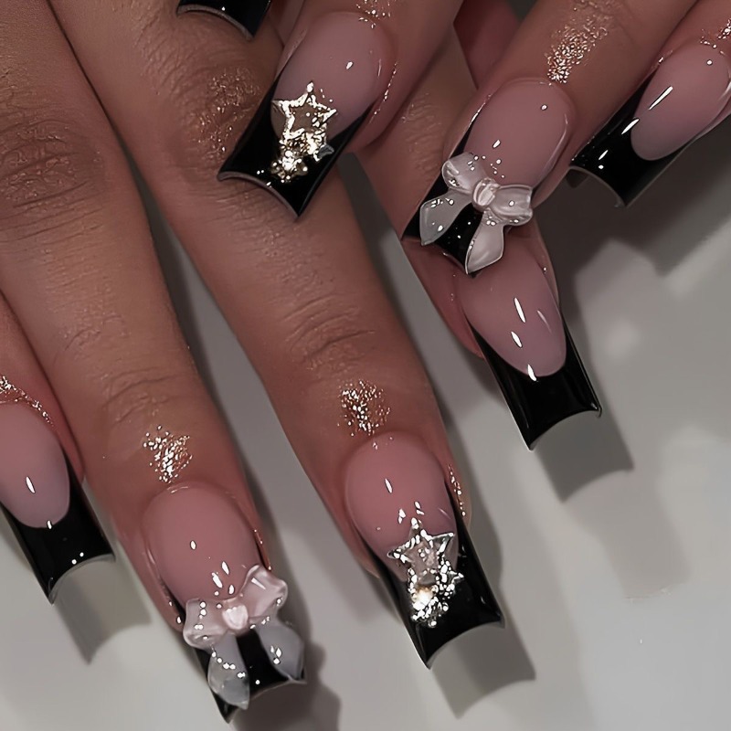 3D Printing Nails - 24pcs Summer Long Presss on Nails