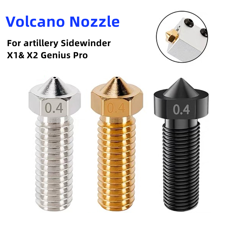3D Printer Nozzle Brass - Volcano Nozzle For Artillery Sidewinder X1