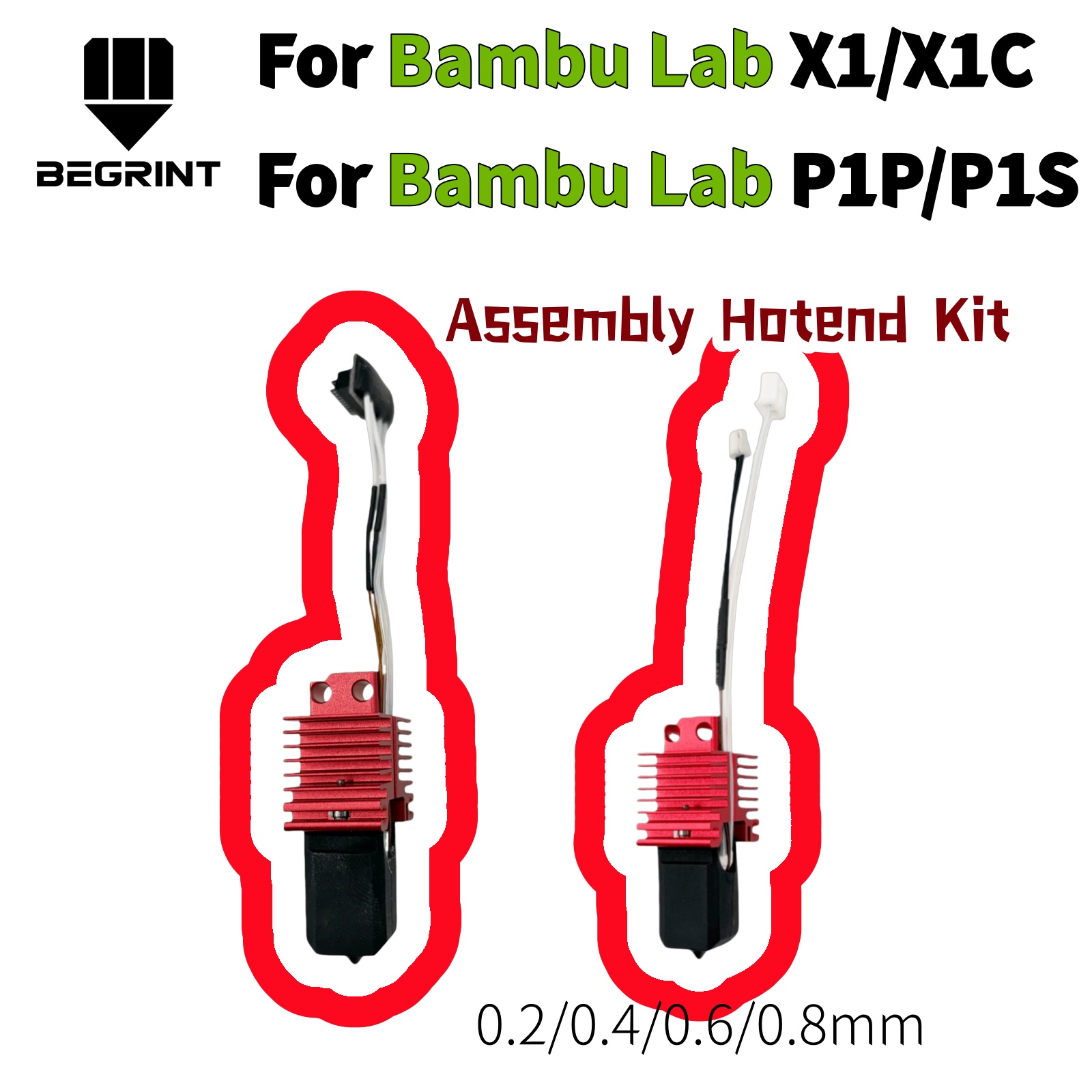3D Printing Bambu - Complete V2 Print Head Assembly Hotend