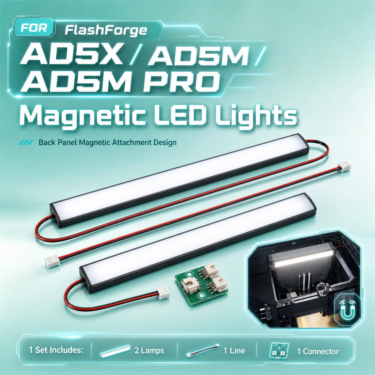 3D Printer Cable Chain - For FLASHFORGE Adventurer 5M AD5M Light