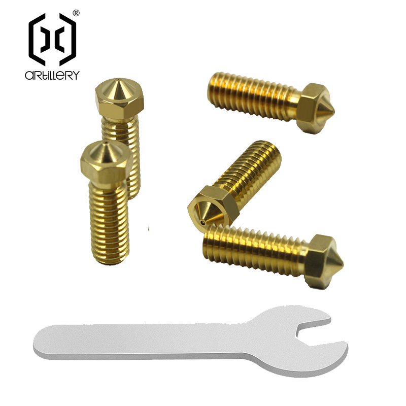 3D Printer Nozzle Brass - E3D Brass Nozzle 0.2/0.4/0.6/0.8mm Tool Kit