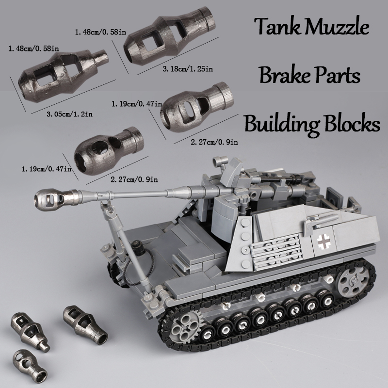 3D Printing Lego Bricks - MOC WW2 Military Tank Cannon 3D