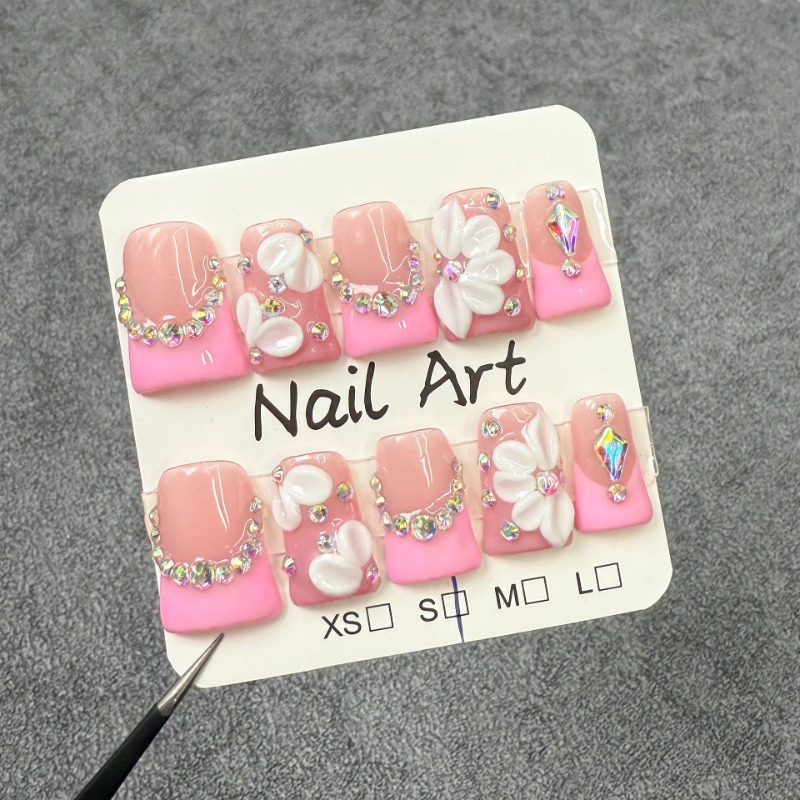 10pcs Handmade Fake Nails Duck - 3D Printing Nails recension och pris