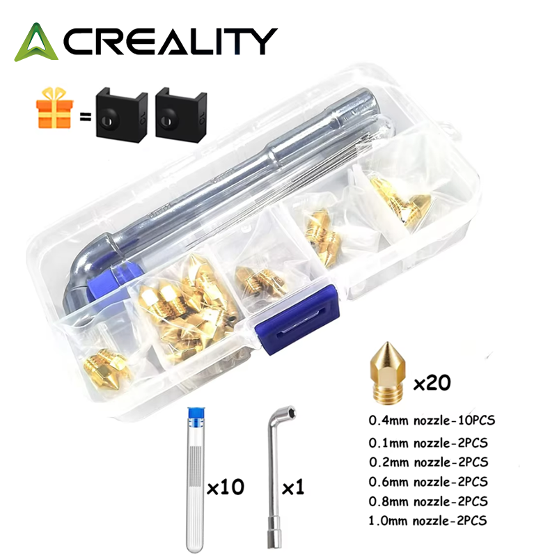 CREALITY 20 Pcs MK8 Brass Nozz - 3D Printing Creality recension och pris