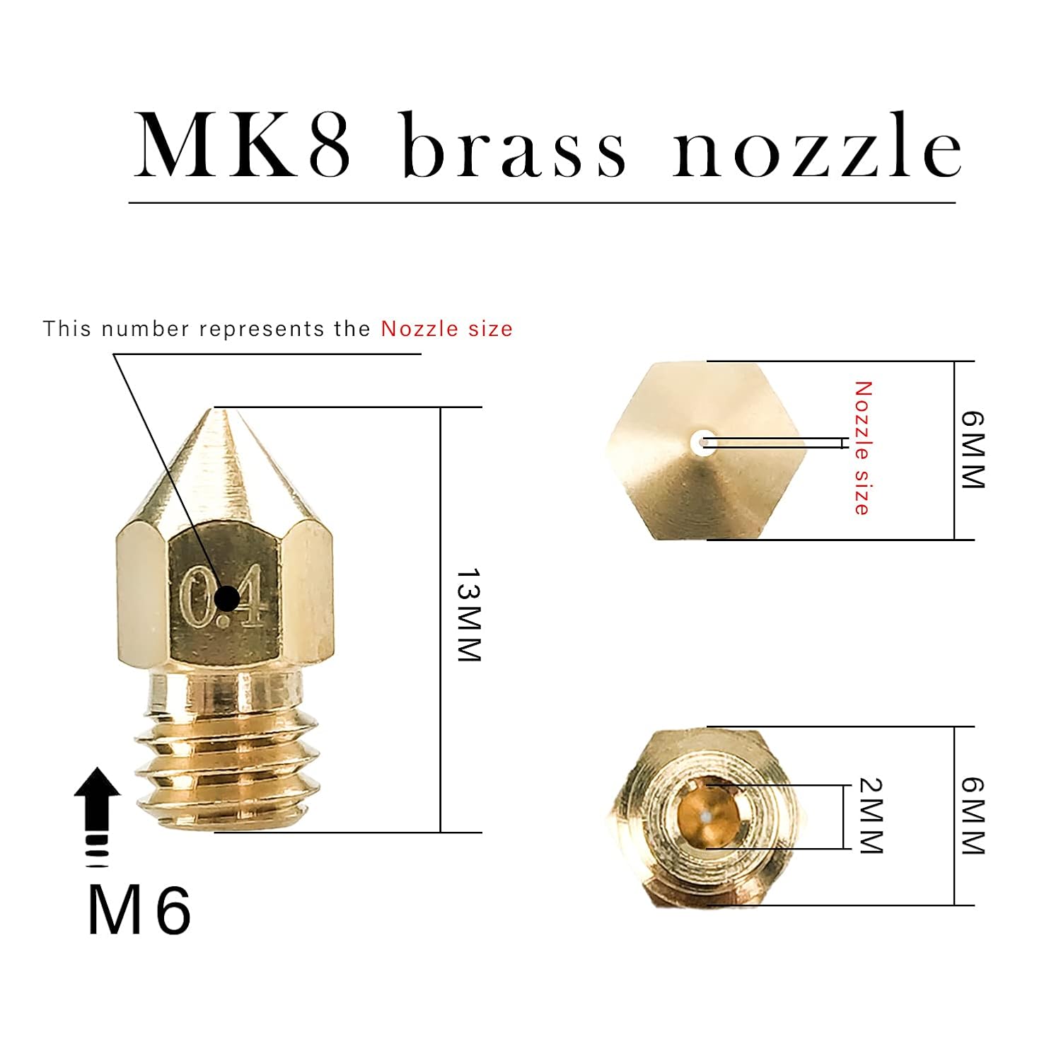 CREALITY 20 Pcs MK8 Brass Nozz - 3D Printing Creality recension och pris