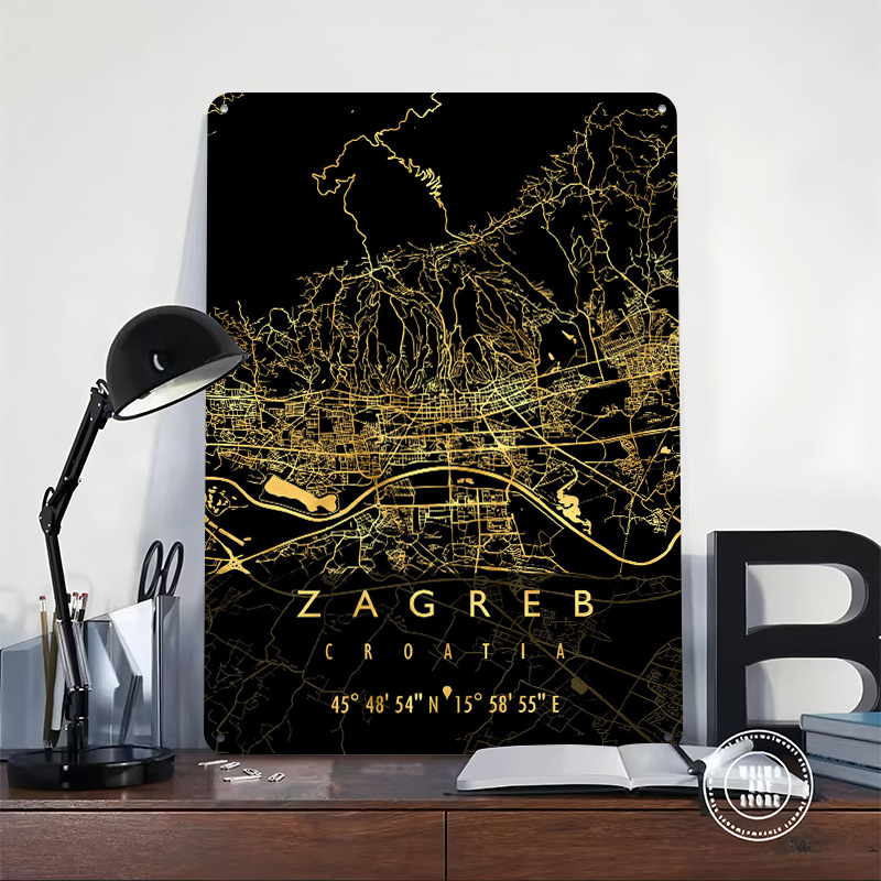 ZAGREB MAP CROATIA 3D Texture  - 3D Printing Zagreb recension och pris
