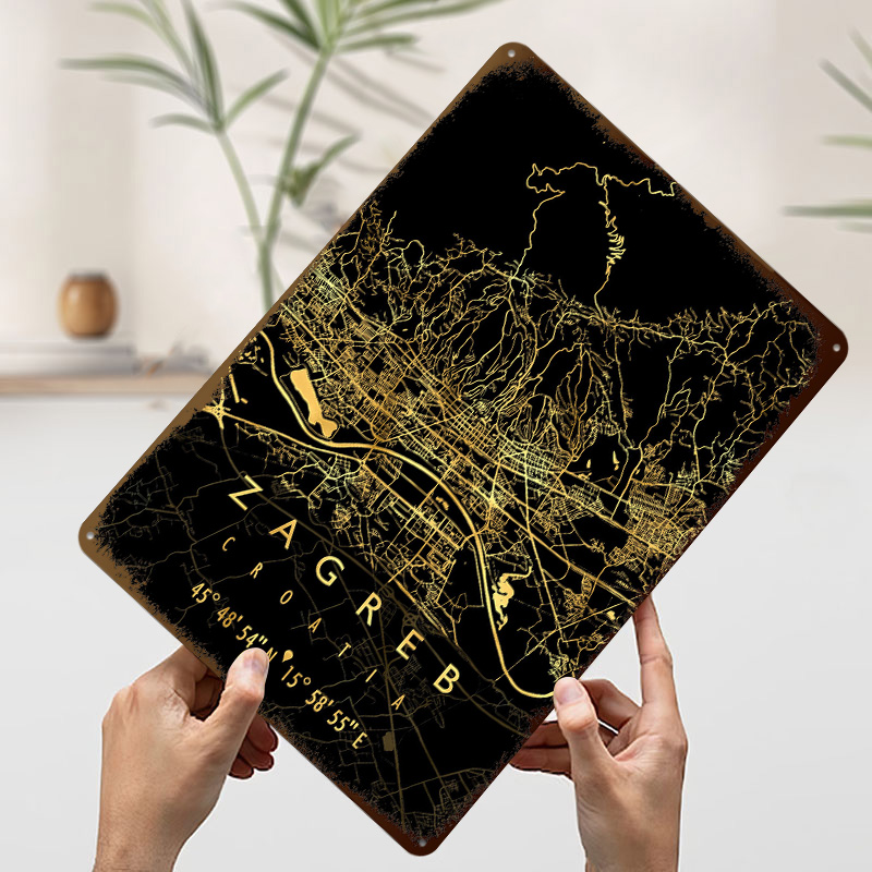 ZAGREB MAP CROATIA 3D Texture  - 3D Printing Zagreb recension och pris