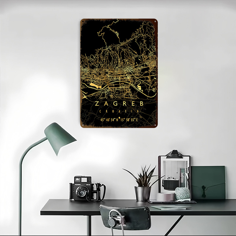 ZAGREB MAP CROATIA 3D Texture  - 3D Printing Zagreb recension och pris