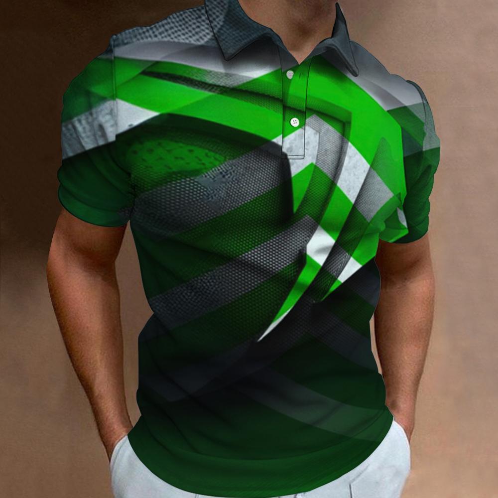 Fashion Polo T-Shirts For Men  - 3D Printing Technology recension och pris