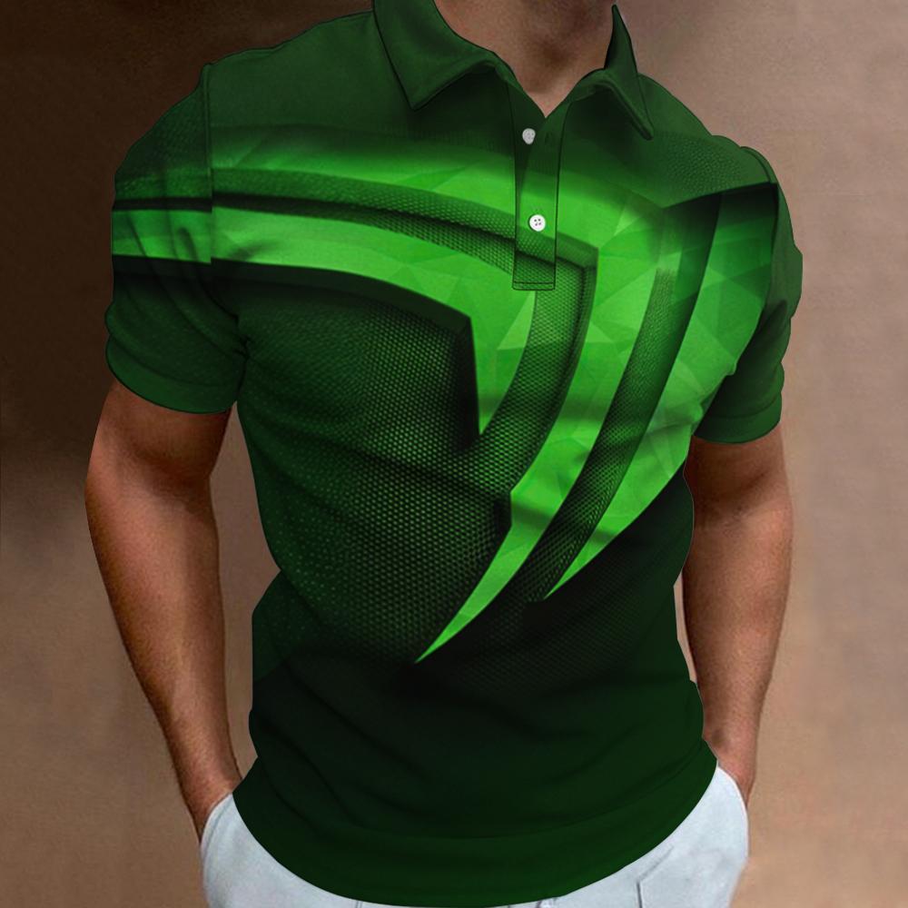 Fashion Polo T-Shirts For Men  - 3D Printing Technology recension och pris