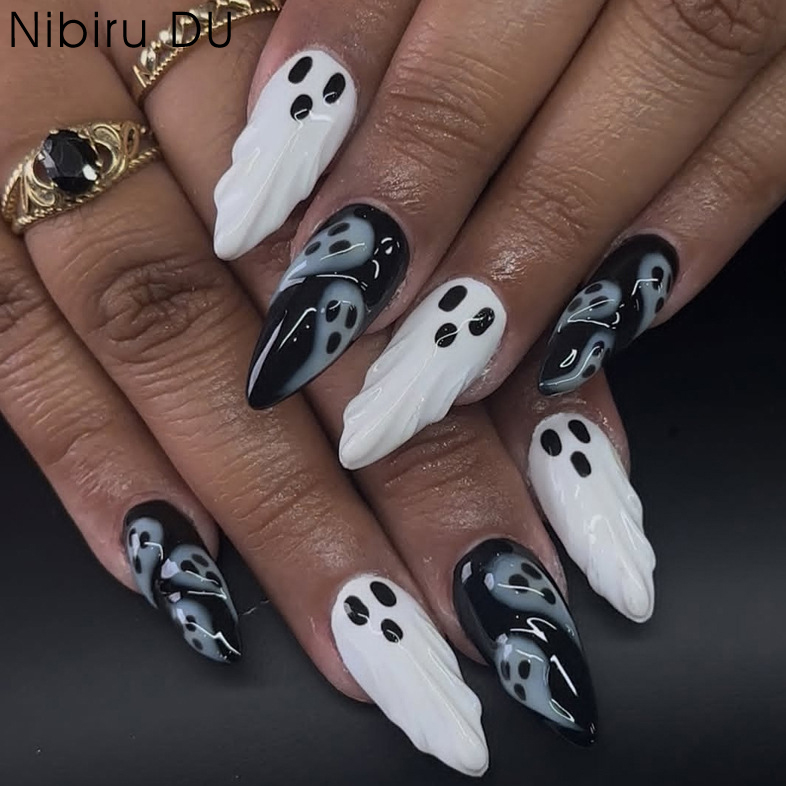 30pcs 2025 Halloween Almond Sh - 3D Printing Nails recension och pris