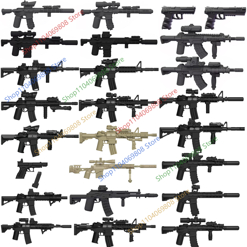 Military Soldiers Figures Gun  - 3D Printing Lego Bricks recension och pris