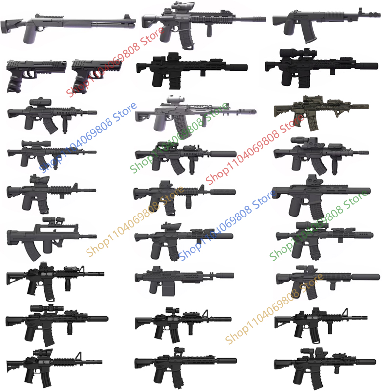Military Soldiers Figures Gun  - 3D Printing Lego Bricks recension och pris