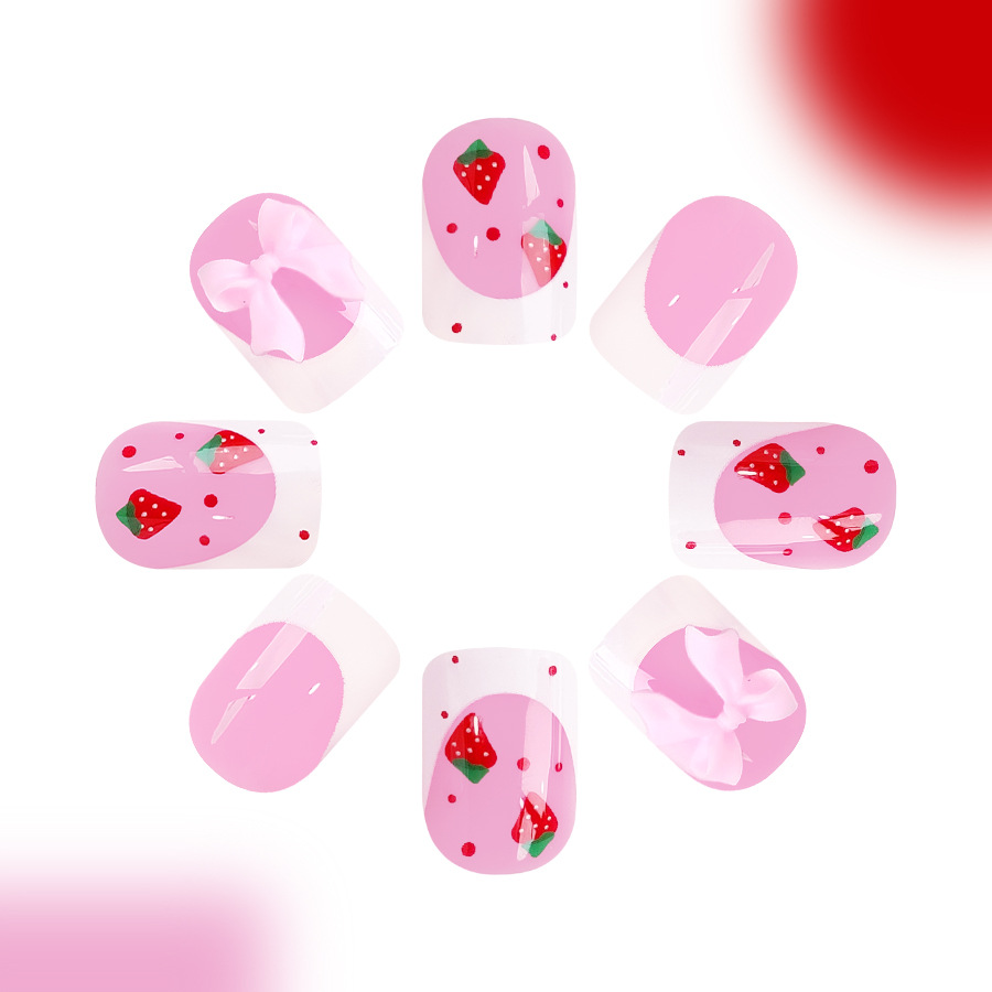 24pcs Red Strawberry Designs F - 3D Printing Nails recension och pris
