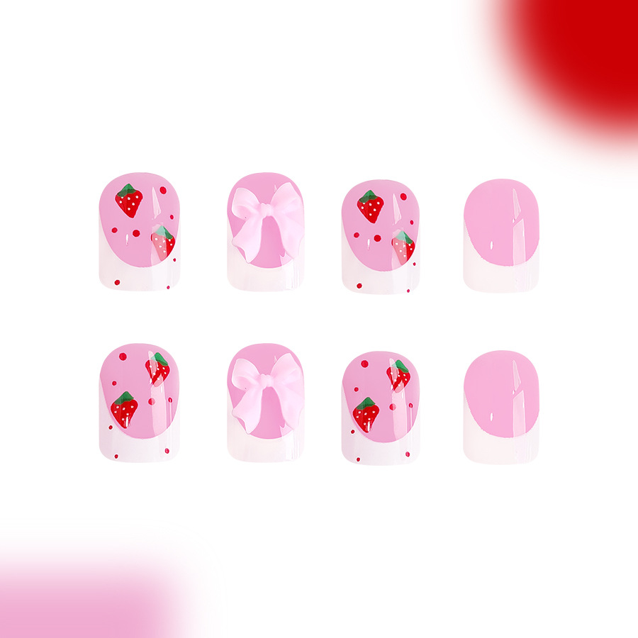 24pcs Red Strawberry Designs F - 3D Printing Nails recension och pris
