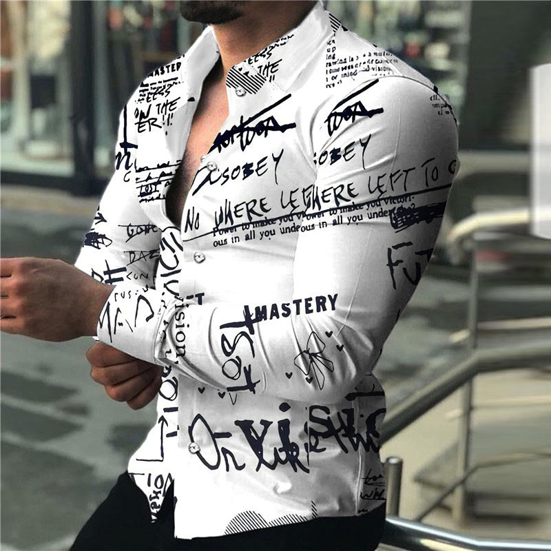 Men's Long-sleeve Shirt with 3 - 3D Printing Design recension och pris