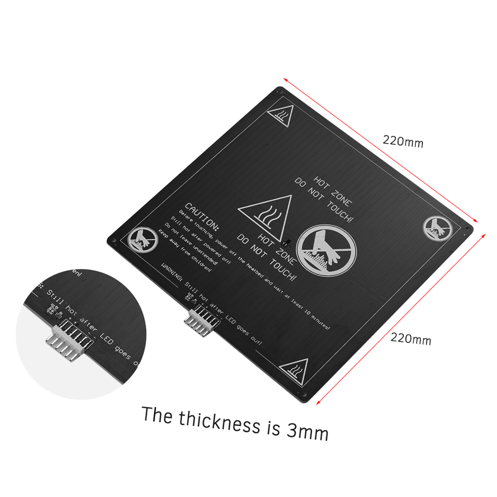 Aluminum Heated Bed 12V Hotbed - 3D Printer Cable Chain recension och pris
