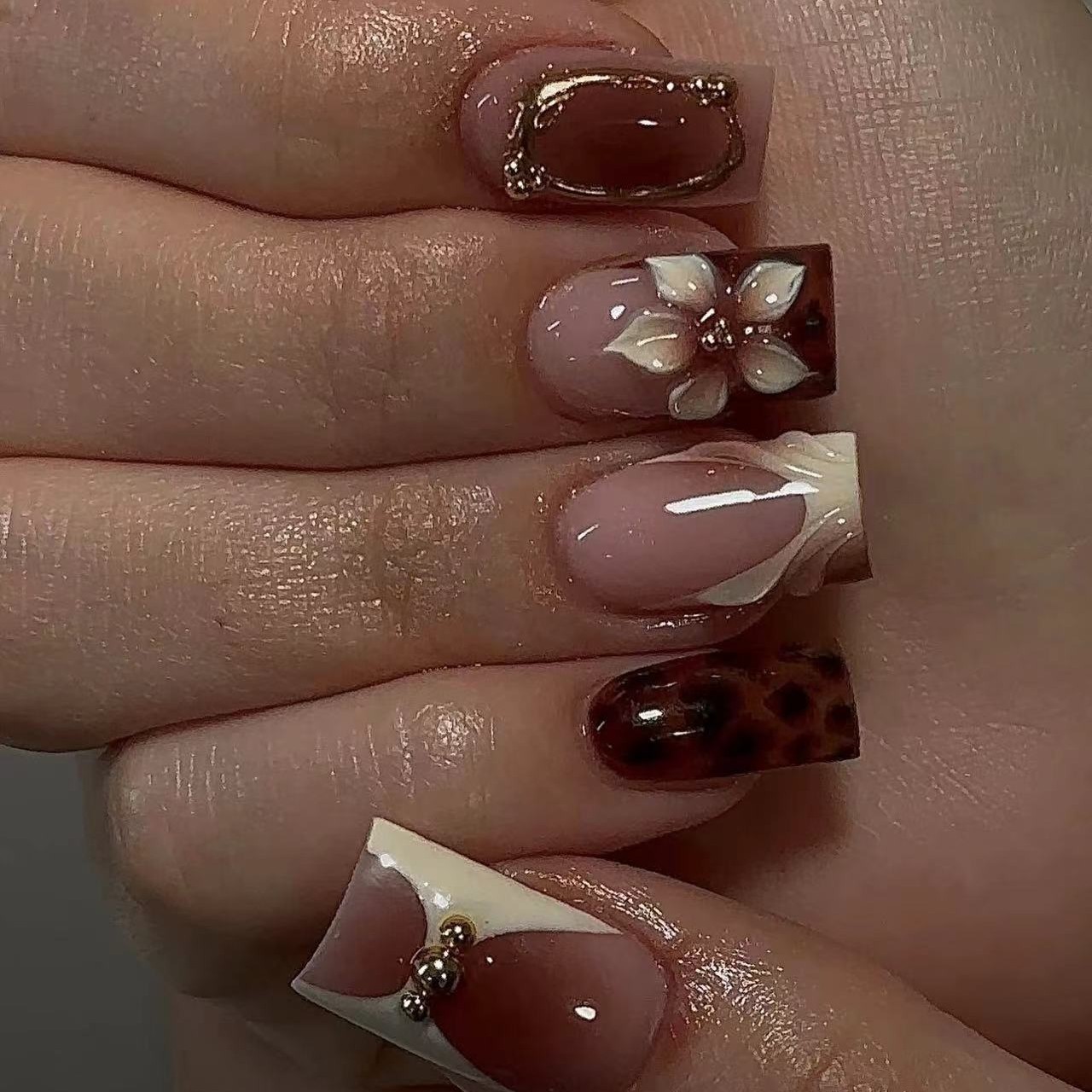Short square fake nails for wo - 3D Printing Nails recension och pris
