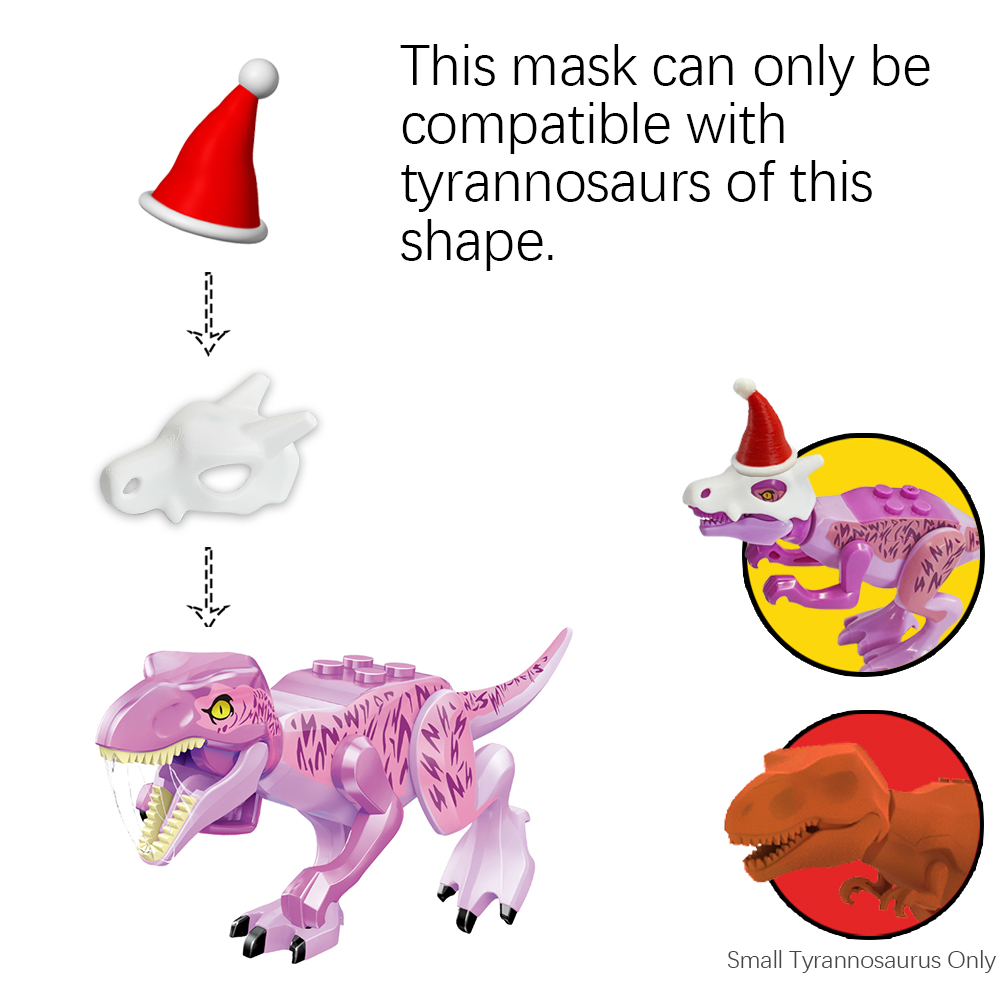 Jurassic Dinosaurs Skull Mask  - 3D Printing Lego Bricks recension och pris